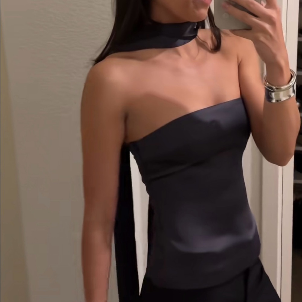 Zara Black Strapless Top